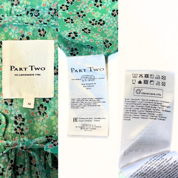 Part Two RandysPW Dress Greenbriar Mini Flower Size M - Picture 11 of 11